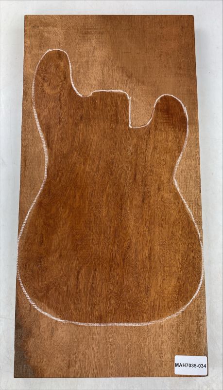 Body Honduras Mahagony, 1-pc. Bass Body Size, Unique Piece #034